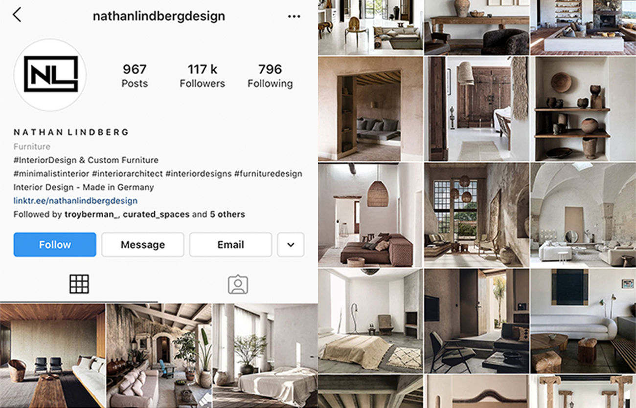 Nathan Lindberg Design Instagram Profile